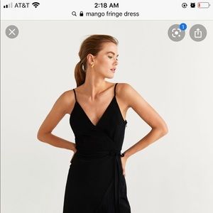 Mango fringe dress Black Size 6